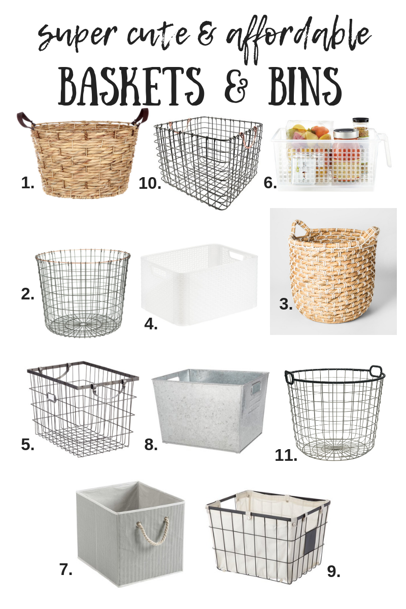 Details about   Plastic Storage Basket with Carrying Handle Household Organization Set of 6 Gray 