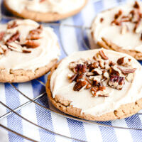 Praline Cookies Browned Butter Frosting