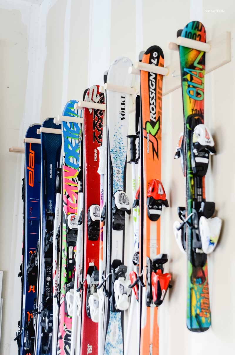 DIY Ski Storage Rack