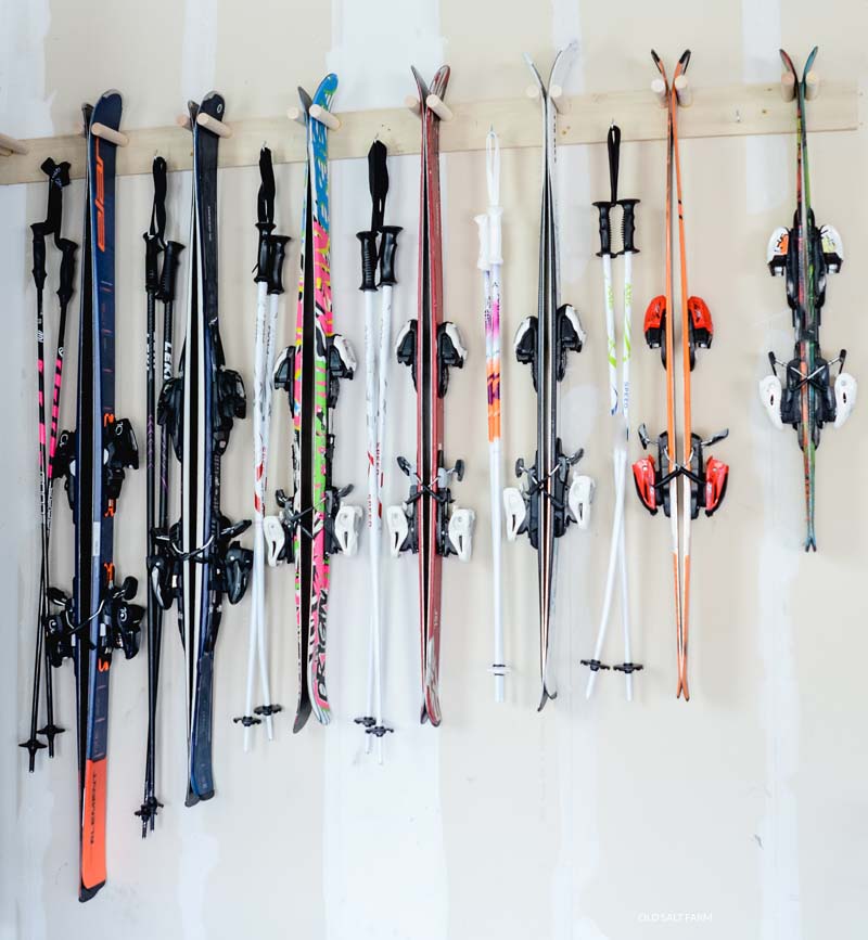 Quick Easy Diy Ski Storage Rack Old, Wooden Ski Racks For Home