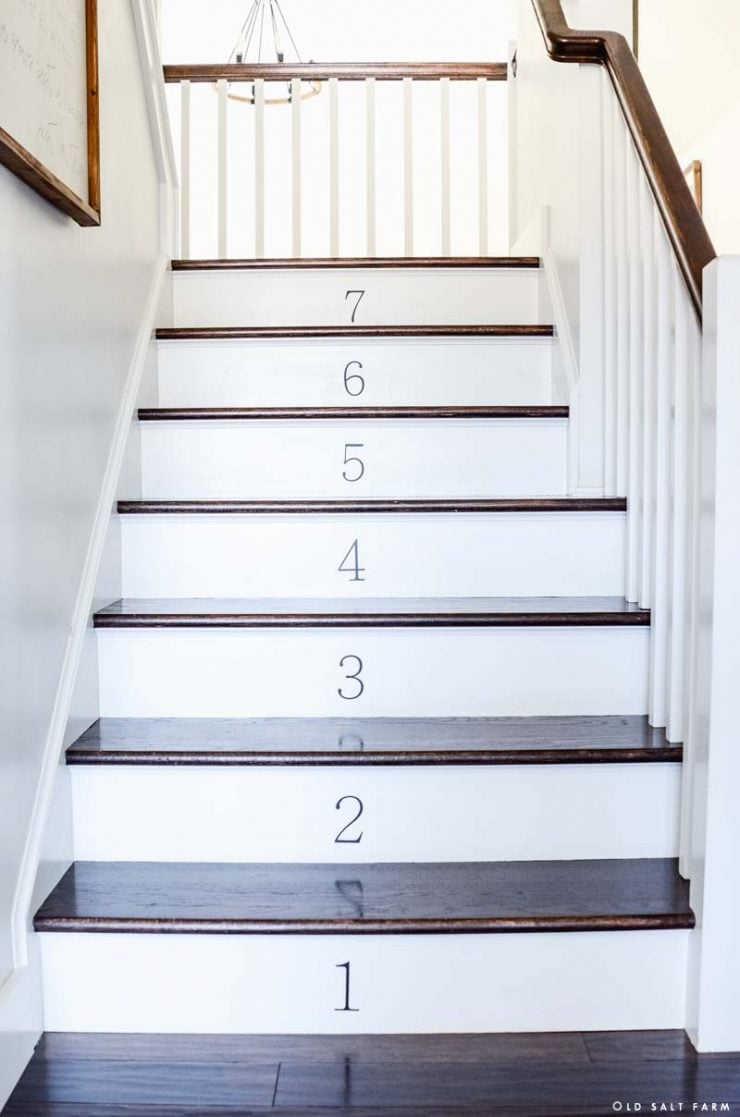 Farmhouse Numbered Stairs