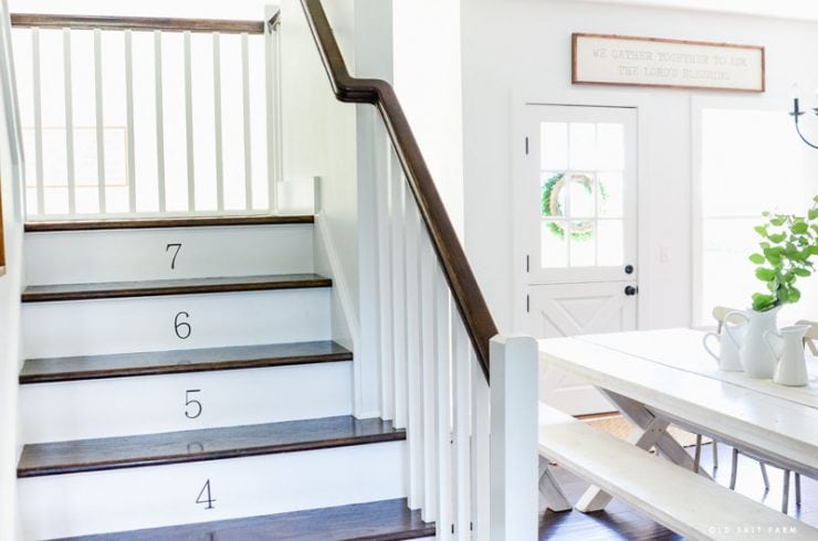 Farmhouse Numbered Stairs 