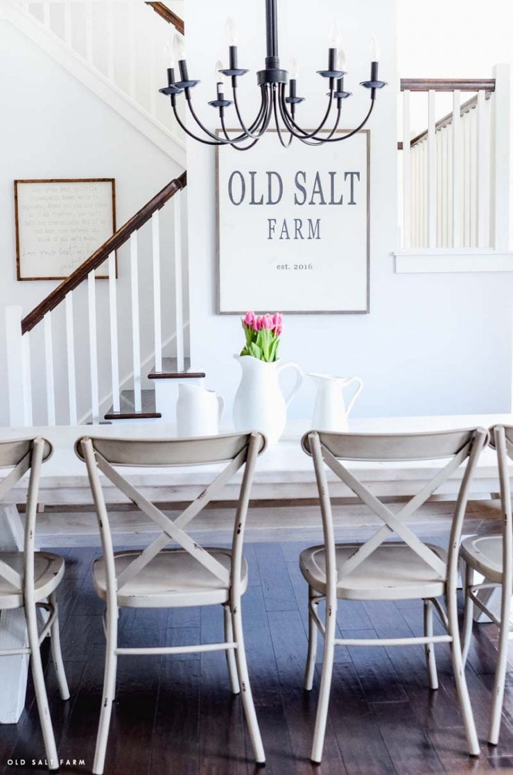 Farmhouse Numbered Stairs | Farmhouse Dining Room