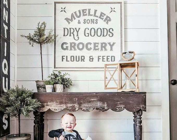 Dry Goods and Grocery Farmhouse Sign