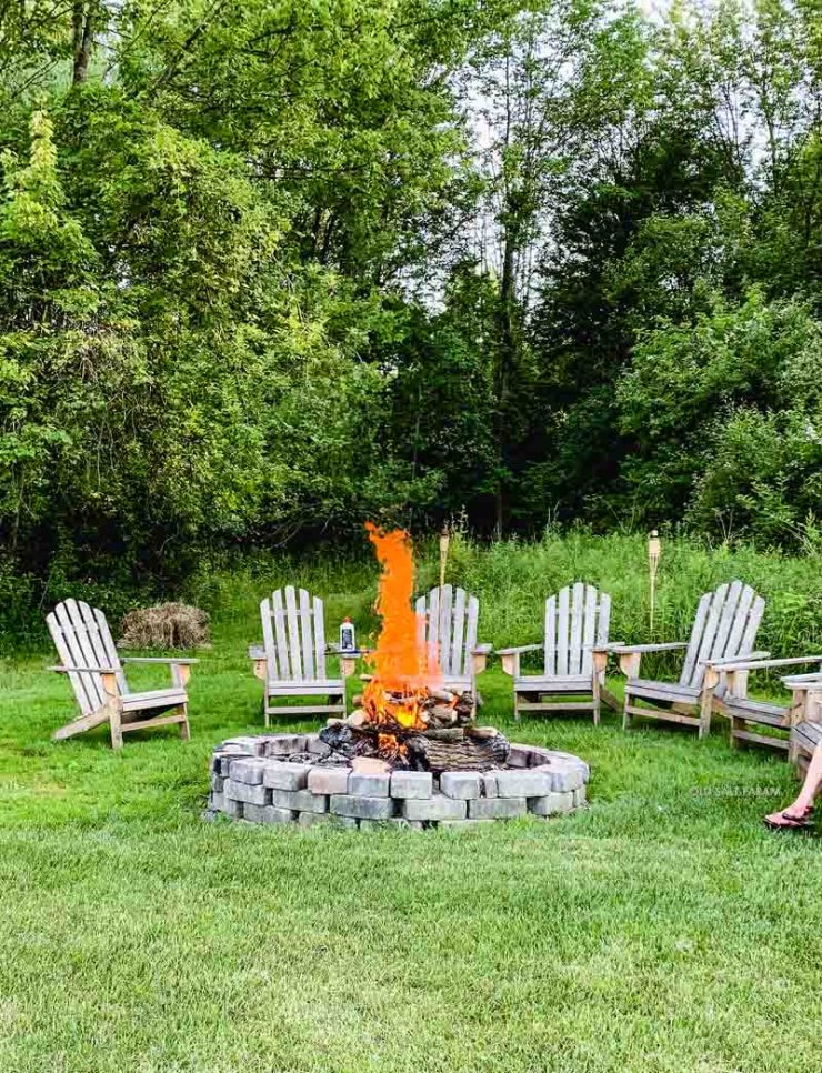 Campfire Adirondack Chairs Summer Party