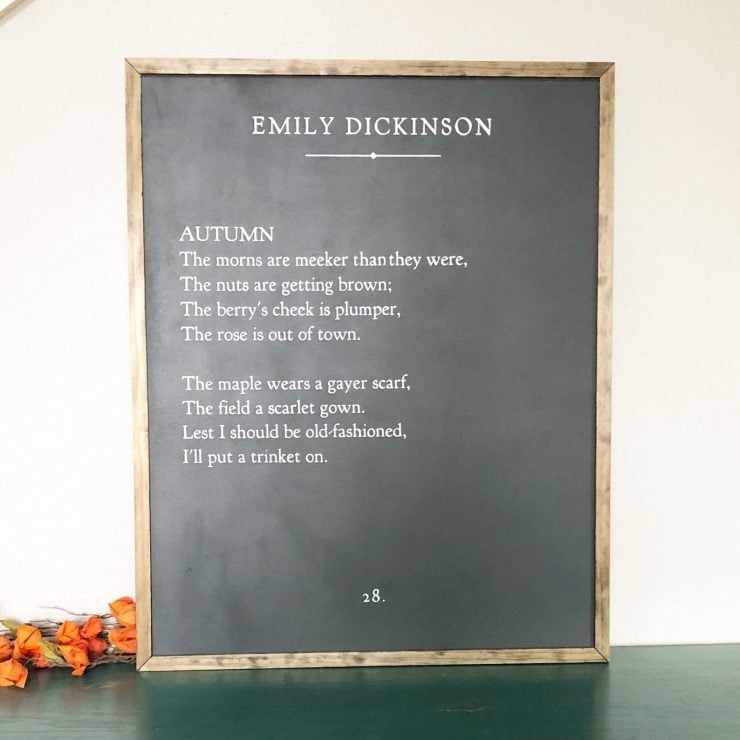 Farmhouse Fall Sign Autumn Emily Dickinson