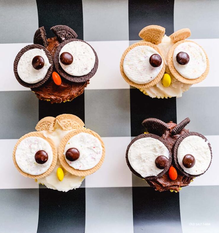 Owl Cupcakes Fall Halloween Treats