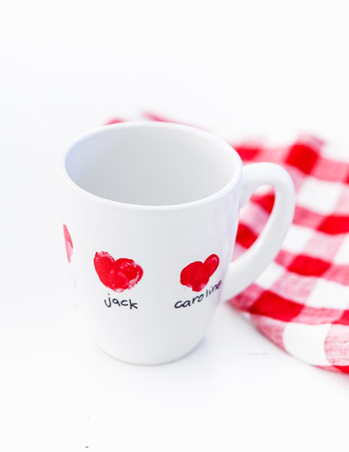 Heart Thumbprint Mug | Valentine's Day Gift Idea