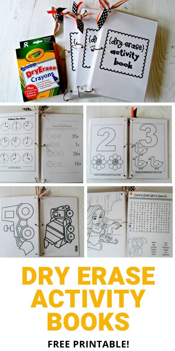 Dry Erase Activity Book for Kids