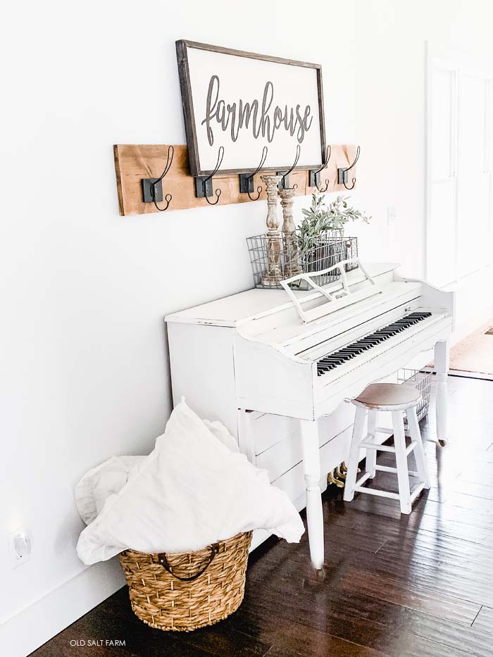How to Paint a Piano and Add Shiplap | Piano Makeover