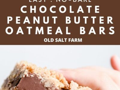 No Bake Chocolate Peanut Butter Oatmeal Bars