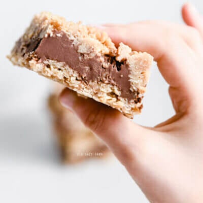 No Bake Chocolate Peanut Butter Oatmeal Bars