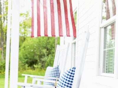 Patriotic Farmhouse Summer Porch