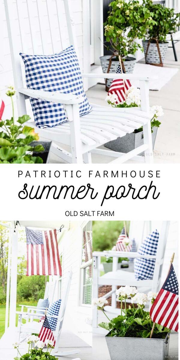 Patriotic Farmhouse Summer Porch