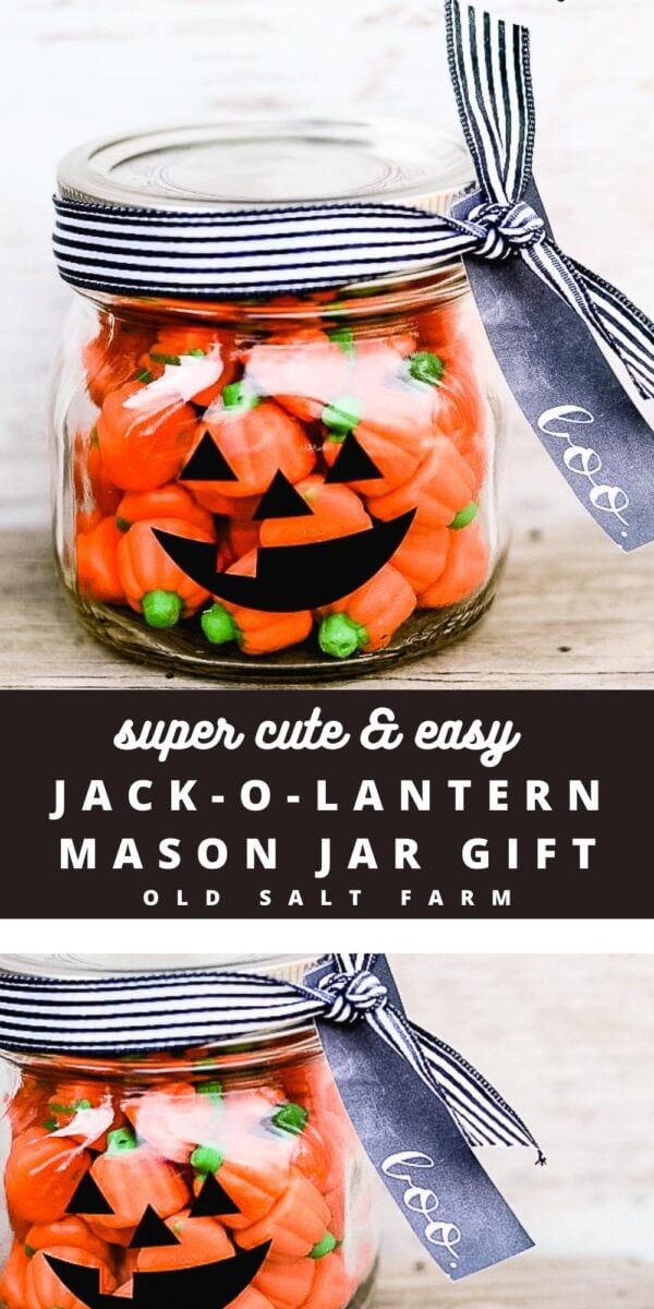 Jack-o-Lantern Halloween Mason Jar Gift