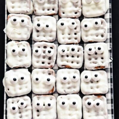 Waffle Pretzel Mummies