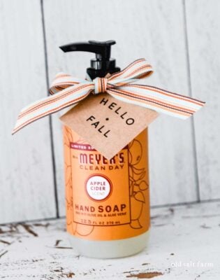 apple cider hand soap fall gift tag