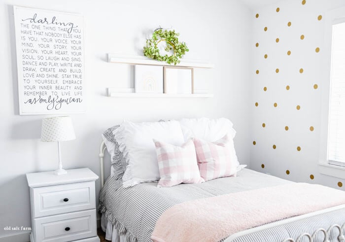 Pink and Gold Girl's Bedroom 