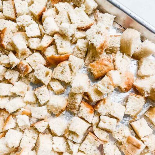 Homemade Bread Cubes for Stuffing