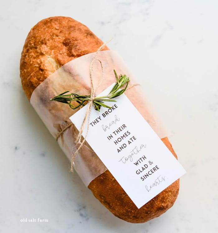 DIY Thanksgiving Hostess Gift Idea Bread Loaf with Tag