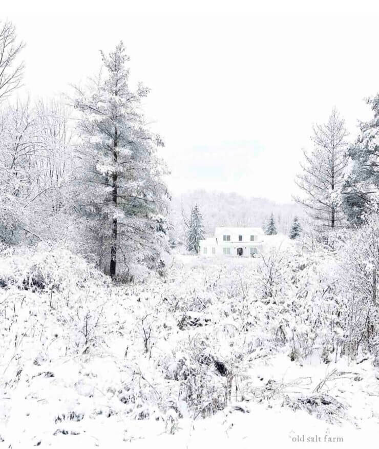 Snowy Winter Farmhouse
