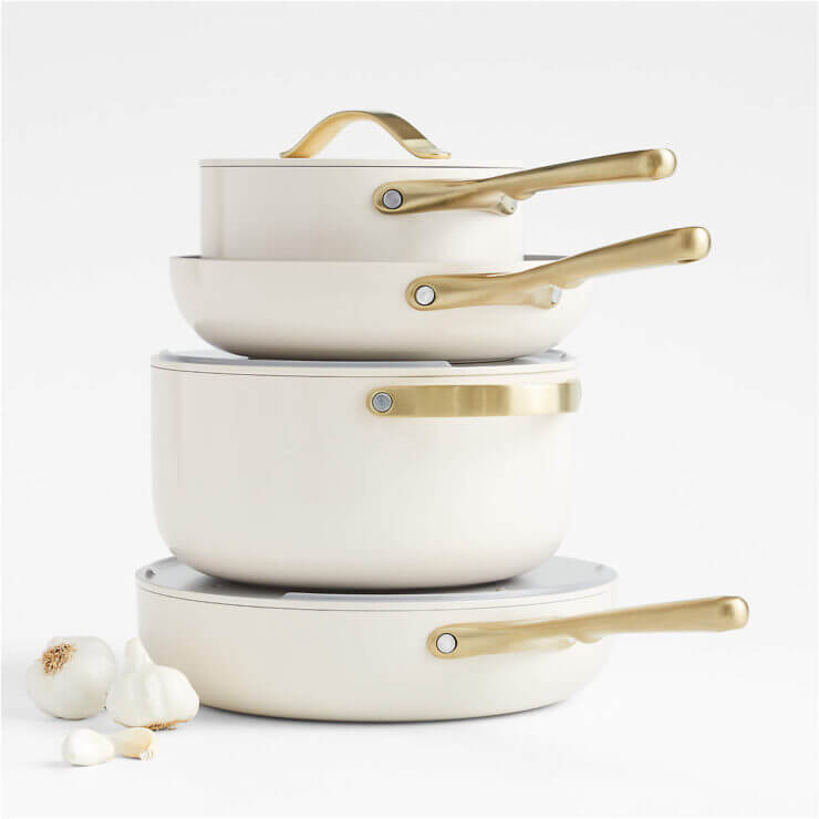Caraway Cream and Gold Cookware