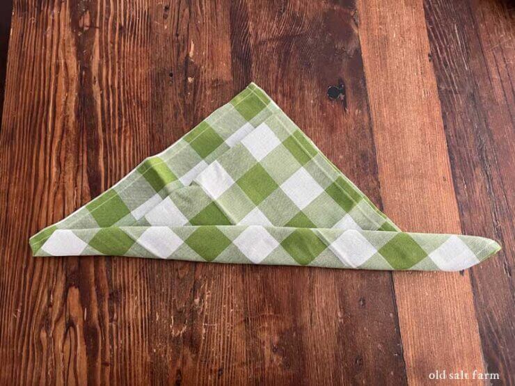 How to fold a napkin into bunny ears
