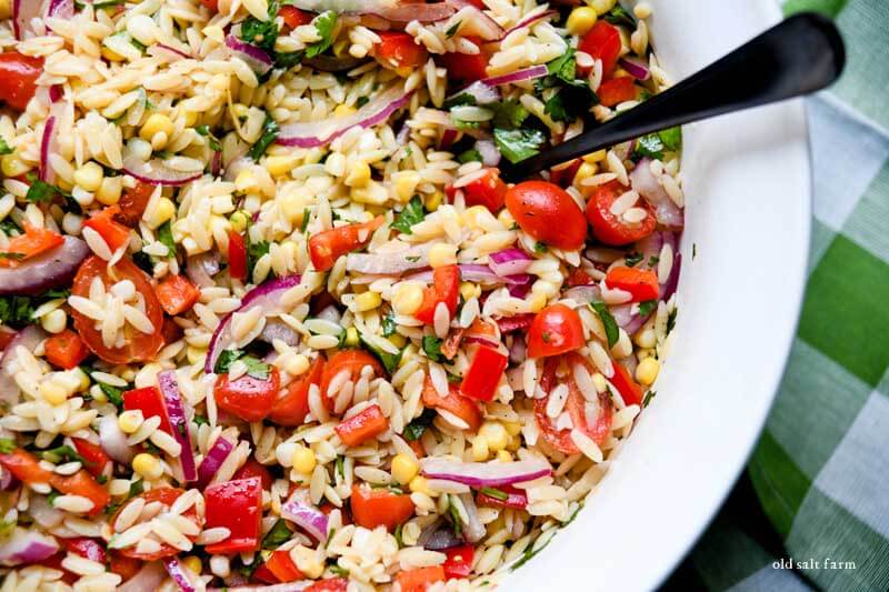 Summer Corn and Orzo Salad Old Salt Farm