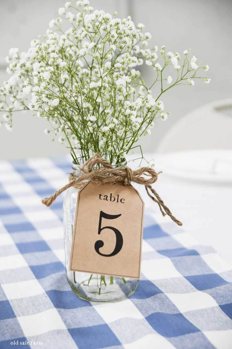 Printable Table Numbers | Southern BBQ Decor | Old Salt Farm