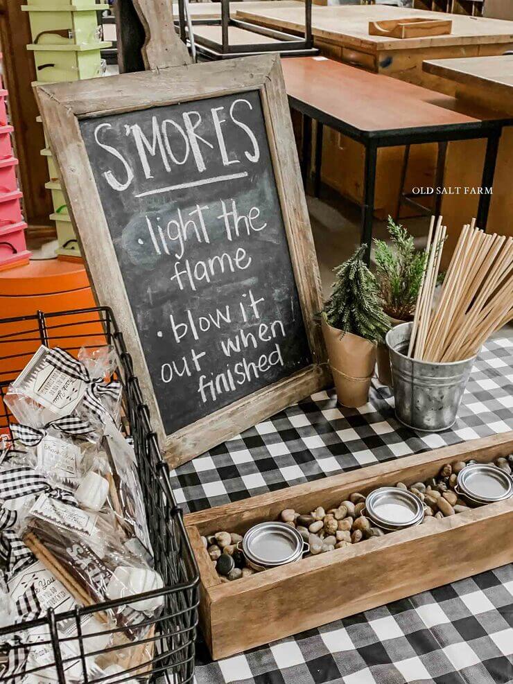 Teacher Luncheon Ideas S'mores Camping Theme