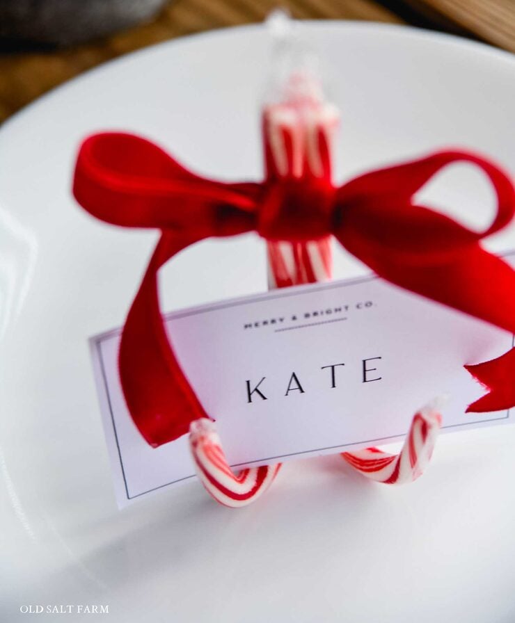 Candy Cane Place Card Holders