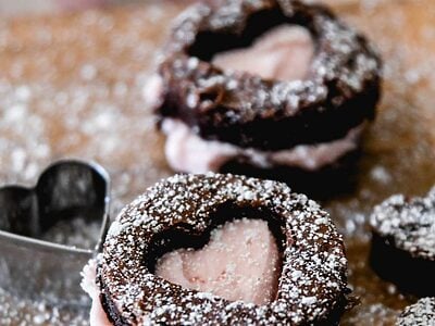 Layered Heart Shaped Brownies