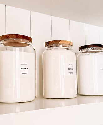 Pantry Organization Glass Jars