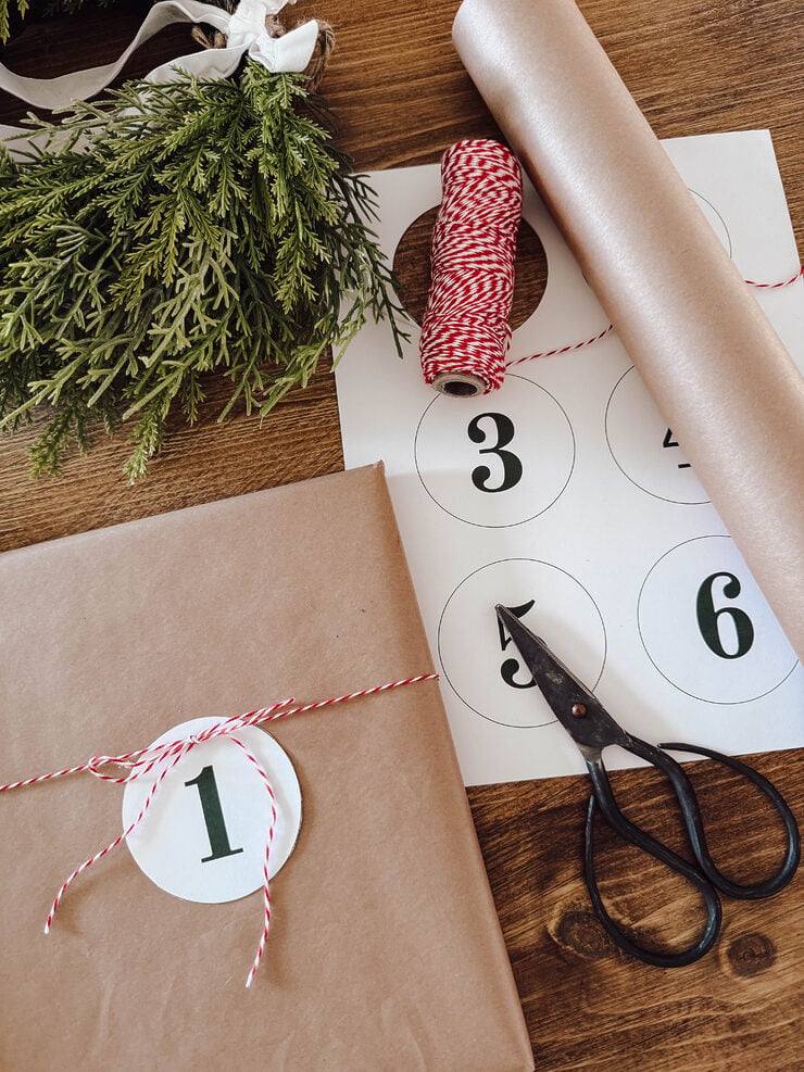 Christmas Book Advent and Numbered Advent Tags