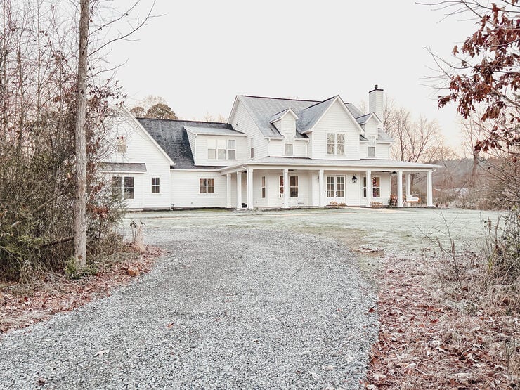 Cottage on Blackberry Hill white cottage farmhouse