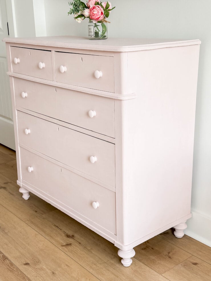 Pink Chalk Paint Dresser