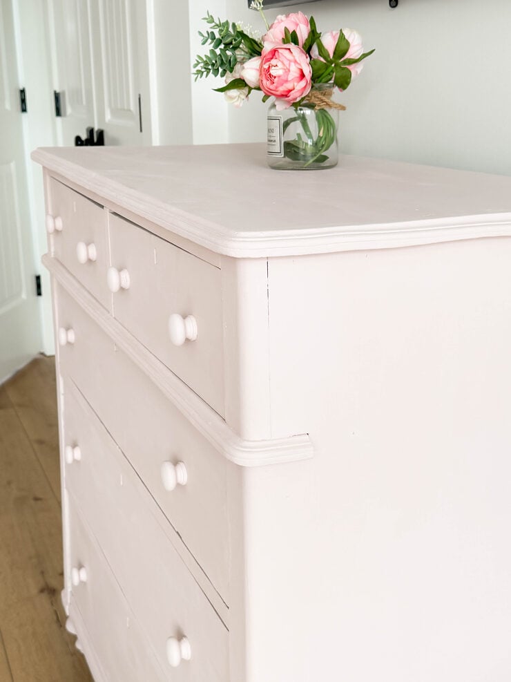 Pink Chalk Paint Dresser